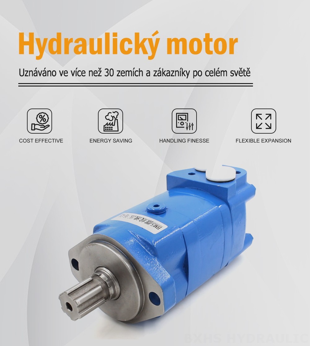 BM5_Hydromotor s cykloidovou převodovkou-3 125 cm³/ot. 75 l/min Hydraulický motor